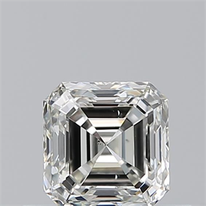Picture of Natural Diamond 0.52 Carats, Asscher with  Cut, J Color, SI1 Clarity and Certified by GIA