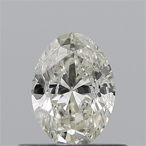 Picture of Natural Diamond 0.46 Carats, Oval with  Cut, K Color, I1 Clarity and Certified by IGI