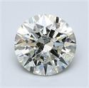 Natural Diamond 1.50 Carats, Round with Excellent Cut, M Color, I1 Clarity and Certified by GIA