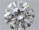 Natural Diamond 2.01 Carats, Round with Excellent Cut, H Color, VS1 Clarity and Certified by GIA