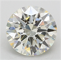 Lab Grown Diamond 3.01 Carats, Round with Excellent Cut, J Color, VS1 Clarity and Certified by IGI