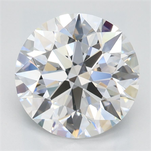 Picture of Lab Grown Diamond 2.56 Carats, Round with Ideal Cut, D Color, IF Clarity and Certified by IGI