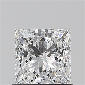 Picture of Natural Diamond 0.90 Carats, Princess with  Cut, D Color, SI1 Clarity and Certified by GIA