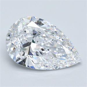 Foto Diamante Natural 4.02 quilates, De pera , Color D, claridad VS2 y certificado GIA de