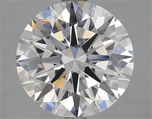 Picture of Lab Grown Diamond 3.47 Carats, Round with Ideal Cut, D Color, IF Clarity and Certified by IGI