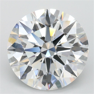 Picture of Lab Grown Diamond 4.03 Carats, Round with Ideal Cut, D Color, IF Clarity and Certified by IGI