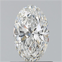 Natural Diamond 0.70 Carats, Oval with  Cut, F Color, VS1 Clarity and Certified by GIA