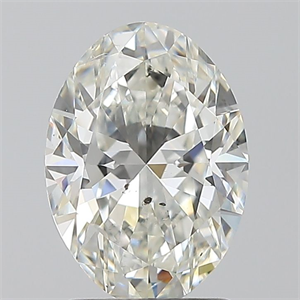Picture of Natural Diamond 1.71 Carats, Oval with  Cut, I Color, SI2 Clarity and Certified by GIA