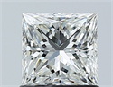 Natural Diamond 1.01 Carats, Princess with  Cut, I Color, VS2 Clarity and Certified by GIA