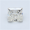 1.70 Carats, Princess Diamond with  Cut, H Color, SI2 Clarity and Certified by EGL
