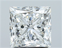 Natural Diamond 2.01 Carats, Princess with  Cut, G Color, SI1 Clarity and Certified by GIA