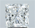 Natural Diamond 2.01 Carats, Princess with  Cut, G Color, SI1 Clarity and Certified by GIA
