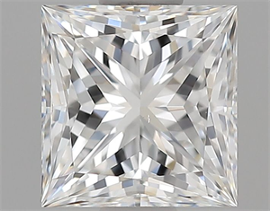 Picture of Natural Diamond 0.90 Carats, Princess with  Cut, F Color, VS1 Clarity and Certified by GIA