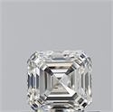 Natural Diamond 0.71 Carats, Asscher with  Cut, I Color, VVS1 Clarity and Certified by GIA