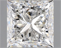 Natural Diamond 2.01 Carats, Princess with  Cut, G Color, SI1 Clarity and Certified by GIA