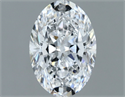 Natural Diamond 1.30 Carats, Oval with  Cut, D Color, SI2 Clarity and Certified by GIA