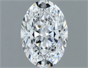 Natural Diamond 1.30 Carats, Oval with  Cut, D Color, SI2 Clarity and Certified by GIA