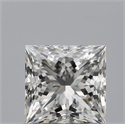 Natural Diamond 0.71 Carats, Princess with  Cut, F Color, VVS2 Clarity and Certified by GIA