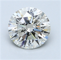 1.52 Carats, Round Diamond with Ideal Cut, H Color, SI2 Clarity and Certified by EGL