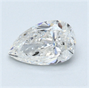 1.00 quilates, De pera Diamante , Color D, claridad SI2 y certificado por EGL-USA