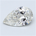 1.01 Carats, Pear Diamond with  Cut, G Color, SI1 Clarity and Certified by EGL