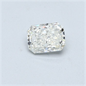 Natural Diamond 0.53 Carats, Radiant with  Cut, G Color, VVS2 Clarity and Certified by IGI