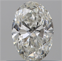 Natural Diamond 0.50 Carats, Oval with  Cut, H Color, VS1 Clarity and Certified by GIA