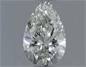 Natural Diamond 0.50 Carats, Pear with  Cut, H Color, VS2 Clarity and Certified by IGI