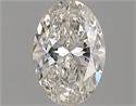 Natural Diamond 0.50 Carats, Oval with  Cut, G Color, SI1 Clarity and Certified by GIA
