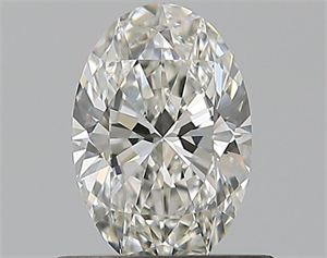 Foto Diamante Natural 0.53 quilates, Ovalado , Color H, claridad VVS2 y certificado GIA de