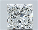 Natural Diamond 1.50 Carats, Princess with  Cut, I Color, VVS2 Clarity and Certified by GIA