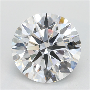 Picture of Lab Grown Diamond 2.90 Carats, Round with Ideal Cut, D Color, IF Clarity and Certified by IGI