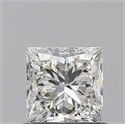 Natural Diamond 0.71 Carats, Princess with  Cut, J Color, VVS2 Clarity and Certified by GIA