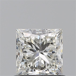 Picture of Natural Diamond 0.71 Carats, Princess with  Cut, J Color, VVS2 Clarity and Certified by GIA