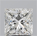 Natural Diamond 1.50 Carats, Princess with  Cut, H Color, VVS2 Clarity and Certified by GIA