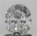 Natural Diamond 0.96 Carats, Oval with  Cut, G Color, I1 Clarity and Certified by GIA