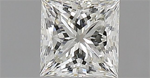 Picture of Natural Diamond 0.51 Carats, Princess with  Cut, I Color, VVS2 Clarity and Certified by IGI
