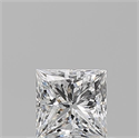 Natural Diamond 0.51 Carats, Princess with  Cut, D Color, VS1 Clarity and Certified by GIA