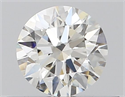 Natural Diamond 0.40 Carats, Round with Excellent Cut, H Color, VVS2 Clarity and Certified by GIA