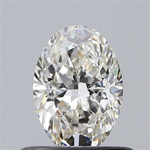 Picture of Natural Diamond 0.51 Carats, Oval with  Cut, H Color, VVS2 Clarity and Certified by GIA
