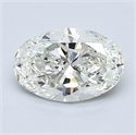 Natural Diamond 1.30 Carats, Oval with  Cut, J Color, SI1 Clarity and Certified by GIA
