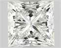 Natural Diamond 0.61 Carats, Princess with  Cut, H Color, VVS1 Clarity and Certified by GIA