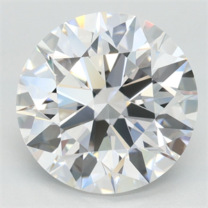Picture of Lab Grown Diamond 3.76 Carats, Round with Ideal Cut, D Color, IF Clarity and Certified by IGI