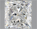 Natural Diamond 1.90 Carats, Princess with  Cut, F Color, VVS2 Clarity and Certified by GIA