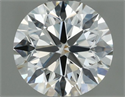 Natural Diamond 0.70 Carats, Round with Excellent Cut, J Color, VVS2 Clarity and Certified by IGI