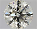 Natural Diamond 1.70 Carats, Round with Excellent Cut, K Color, SI2 Clarity and Certified by HRD