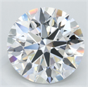 Lab Grown Diamond 3.73 Carats, Round with Excellent Cut, D Color, VVS2 Clarity and Certified by GIA
