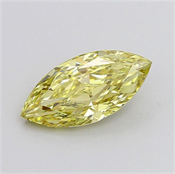 Picture of Lab Grown Diamond 1.52 Carats, Marquise with  Cut, Fancy Intense Yellow Color, VS1 Clarity and Certified by IGI