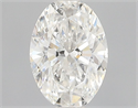 Natural Diamond 0.42 Carats, Oval with  Cut, F Color, SI1 Clarity and Certified by GIA