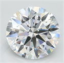 Lab Grown Diamond 3.13 Carats, Round with Excellent Cut, D Color, VVS1 Clarity and Certified by GIA
